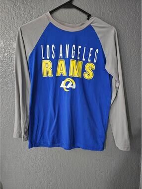 Youth Boys NFL Football Los Angeles Rams Pajama Top Size Large 12-14 Long Sleeve